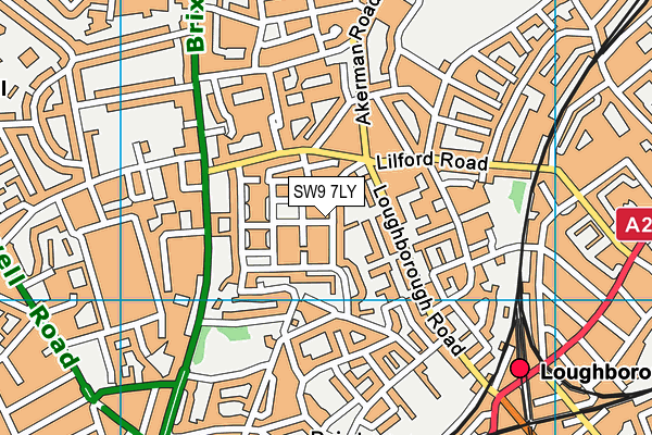 SW9 7LY map - OS VectorMap District (Ordnance Survey) SW9 7LY map - OS VectorMap District (Ordnance Survey)