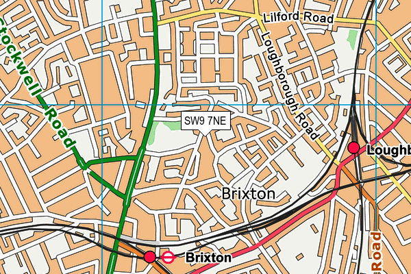 SW9 7NE map - OS VectorMap District (Ordnance Survey) SW9 7NE map - OS VectorMap District (Ordnance Survey)