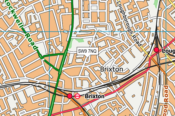 SW9 7NQ map - OS VectorMap District (Ordnance Survey)