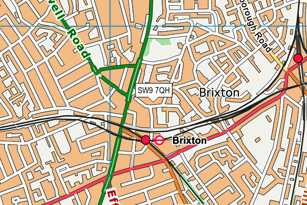 SW9 7QH map - OS VectorMap District (Ordnance Survey) SW9 7QH map - OS VectorMap District (Ordnance Survey)