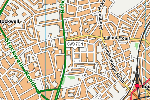 SW9 7QN map - OS VectorMap District (Ordnance Survey)
