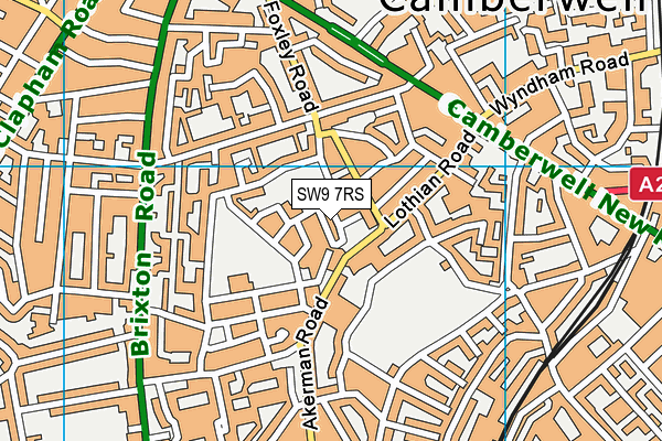 SW9 7RS map - OS VectorMap District (Ordnance Survey) SW9 7RS map - OS VectorMap District (Ordnance Survey)