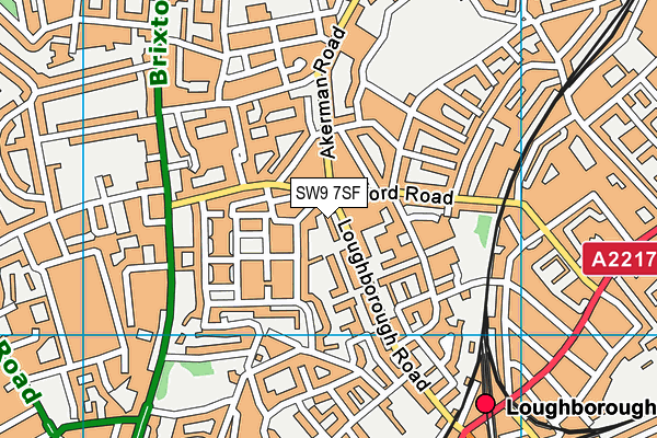 SW9 7SF map - OS VectorMap District (Ordnance Survey) SW9 7SF map - OS VectorMap District (Ordnance Survey)