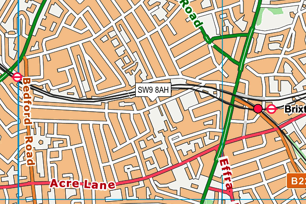 SW9 8AH map - OS VectorMap District (Ordnance Survey) SW9 8AH map - OS VectorMap District (Ordnance Survey)