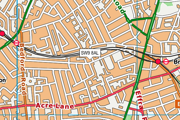 SW9 8AL map - OS VectorMap District (Ordnance Survey) SW9 8AL map - OS VectorMap District (Ordnance Survey)