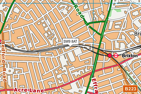 SW9 8AT map - OS VectorMap District (Ordnance Survey) SW9 8AT map - OS VectorMap District (Ordnance Survey)
