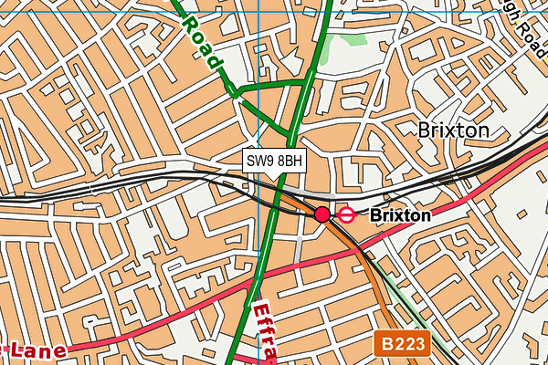 SW9 8BH map - OS VectorMap District (Ordnance Survey) SW9 8BH map - OS VectorMap District (Ordnance Survey)