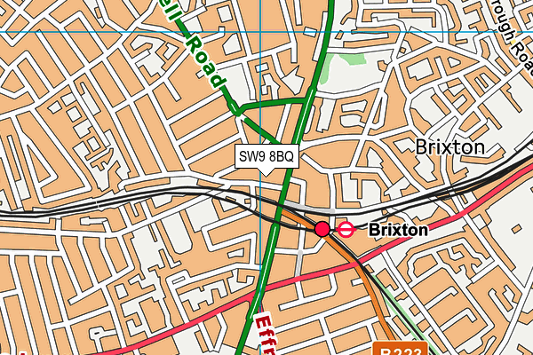 SW9 8BQ map - OS VectorMap District (Ordnance Survey) SW9 8BQ map - OS VectorMap District (Ordnance Survey)