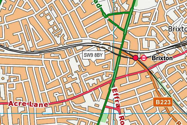 SW9 8BY map - OS VectorMap District (Ordnance Survey) SW9 8BY map - OS VectorMap District (Ordnance Survey)
