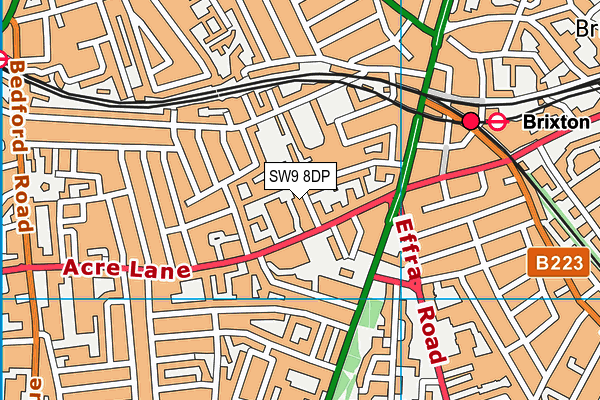 SW9 8DP map - OS VectorMap District (Ordnance Survey) SW9 8DP map - OS VectorMap District (Ordnance Survey)