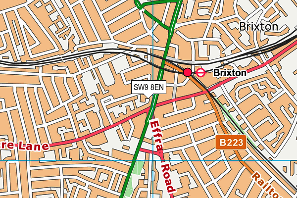 SW9 8EN map - OS VectorMap District (Ordnance Survey) SW9 8EN map - OS VectorMap District (Ordnance Survey)