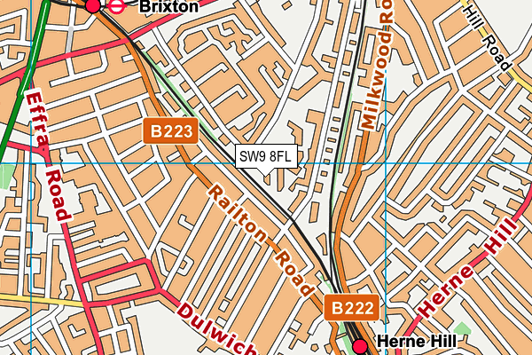 SW9 8FL map - OS VectorMap District (Ordnance Survey) SW9 8FL map - OS VectorMap District (Ordnance Survey)