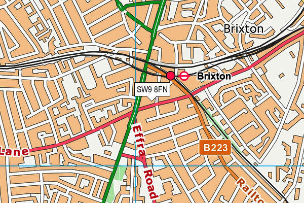SW9 8FN map - OS VectorMap District (Ordnance Survey) SW9 8FN map - OS VectorMap District (Ordnance Survey)