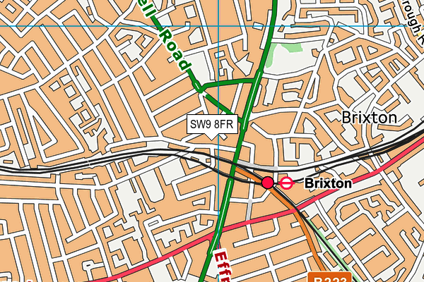 SW9 8FR map - OS VectorMap District (Ordnance Survey) SW9 8FR map - OS VectorMap District (Ordnance Survey)