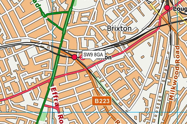 SW9 8GA map - OS VectorMap District (Ordnance Survey) SW9 8GA map - OS VectorMap District (Ordnance Survey)