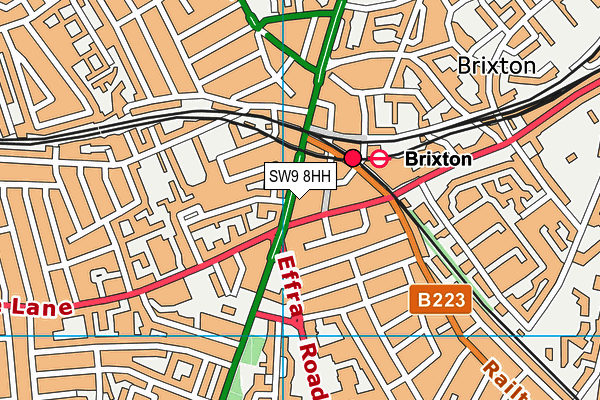 SW9 8HH map - OS VectorMap District (Ordnance Survey) SW9 8HH map - OS VectorMap District (Ordnance Survey)