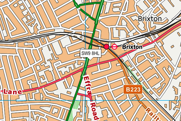 SW9 8HL map - OS VectorMap District (Ordnance Survey) SW9 8HL map - OS VectorMap District (Ordnance Survey)