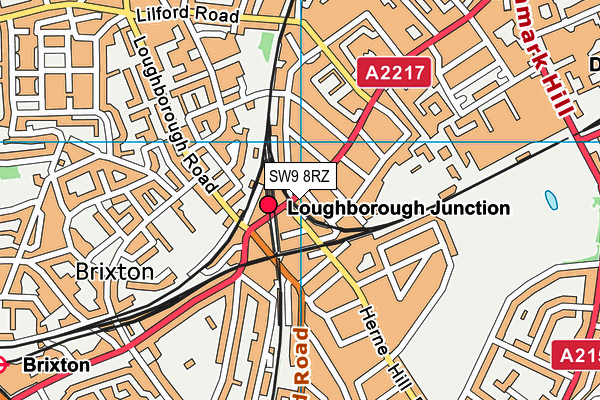 SW9 8RZ map - OS VectorMap District (Ordnance Survey) SW9 8RZ map - OS VectorMap District (Ordnance Survey)