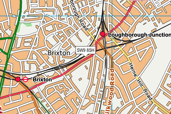 SW9 8SH map - OS VectorMap District (Ordnance Survey) SW9 8SH map - OS VectorMap District (Ordnance Survey)
