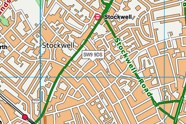 SW9 9DS map - OS VectorMap District (Ordnance Survey) SW9 9DS map - OS VectorMap District (Ordnance Survey)
