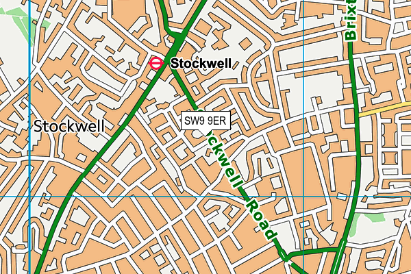 SW9 9ER map - OS VectorMap District (Ordnance Survey) SW9 9ER map - OS VectorMap District (Ordnance Survey)