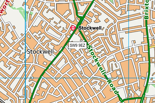 SW9 9EZ map - OS VectorMap District (Ordnance Survey) SW9 9EZ map - OS VectorMap District (Ordnance Survey)