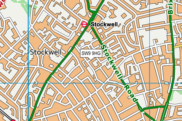 SW9 9HG map - OS VectorMap District (Ordnance Survey) SW9 9HG map - OS VectorMap District (Ordnance Survey)
