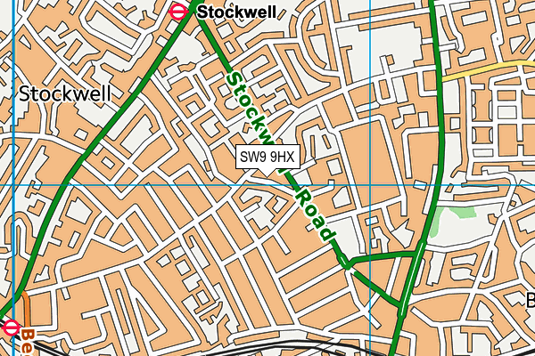 SW9 9HX map - OS VectorMap District (Ordnance Survey) SW9 9HX map - OS VectorMap District (Ordnance Survey)