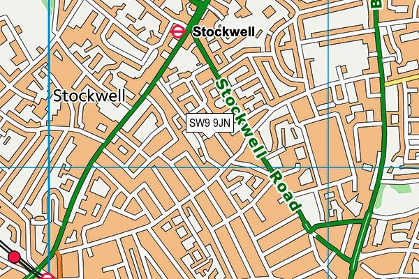 SW9 9JN map - OS VectorMap District (Ordnance Survey) SW9 9JN map - OS VectorMap District (Ordnance Survey)