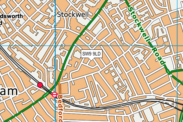 SW9 9LD map - OS VectorMap District (Ordnance Survey) SW9 9LD map - OS VectorMap District (Ordnance Survey)
