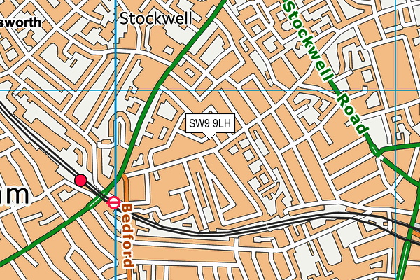 SW9 9LH map - OS VectorMap District (Ordnance Survey) SW9 9LH map - OS VectorMap District (Ordnance Survey)