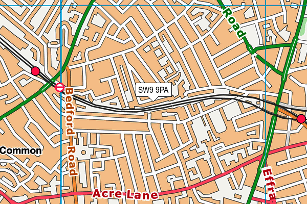 SW9 9PA map - OS VectorMap District (Ordnance Survey) SW9 9PA map - OS VectorMap District (Ordnance Survey)