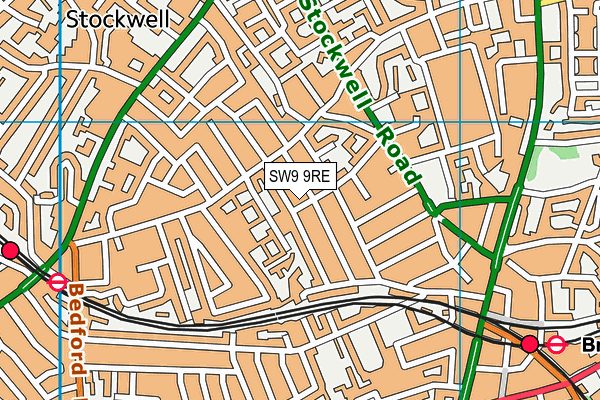 SW9 9RE map - OS VectorMap District (Ordnance Survey) SW9 9RE map - OS VectorMap District (Ordnance Survey)