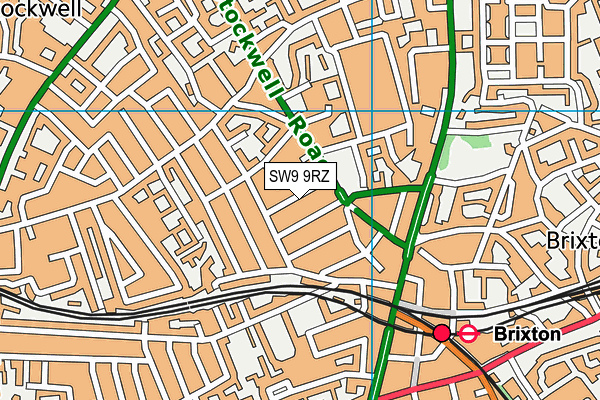 SW9 9RZ map - OS VectorMap District (Ordnance Survey) SW9 9RZ map - OS VectorMap District (Ordnance Survey)