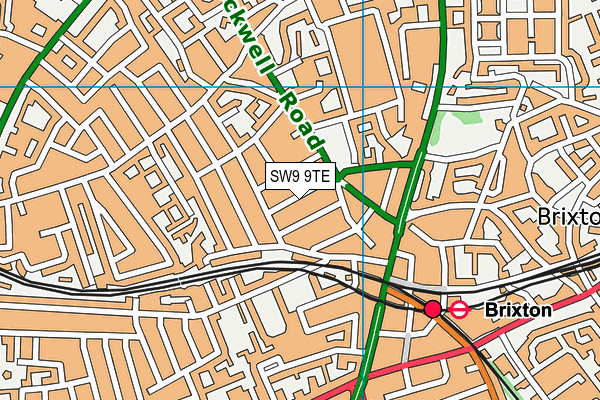 SW9 9TE map - OS VectorMap District (Ordnance Survey) SW9 9TE map - OS VectorMap District (Ordnance Survey)