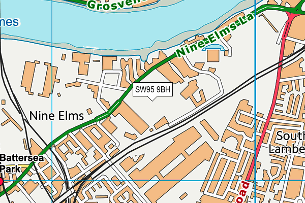 SW95 9BH map - OS VectorMap District (Ordnance Survey)