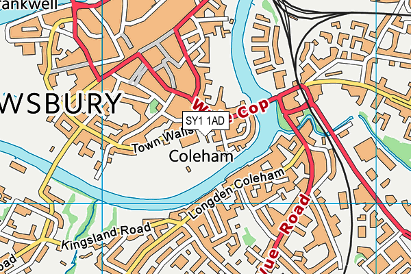 SY1 1AD map - OS VectorMap District (Ordnance Survey) SY1 1AD map - OS VectorMap District (Ordnance Survey)