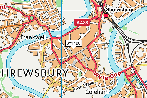SY1 1BU map - OS VectorMap District (Ordnance Survey) SY1 1BU map - OS VectorMap District (Ordnance Survey)