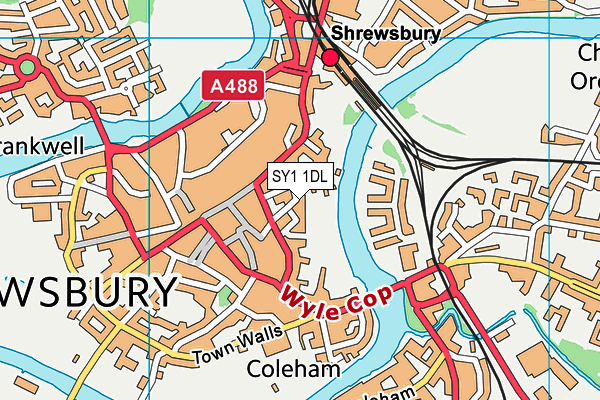 SY1 1DL map - OS VectorMap District (Ordnance Survey) SY1 1DL map - OS VectorMap District (Ordnance Survey)