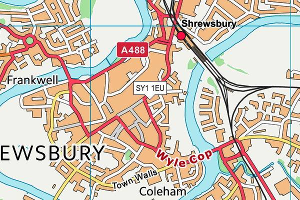 SY1 1EU map - OS VectorMap District (Ordnance Survey) SY1 1EU map - OS VectorMap District (Ordnance Survey)