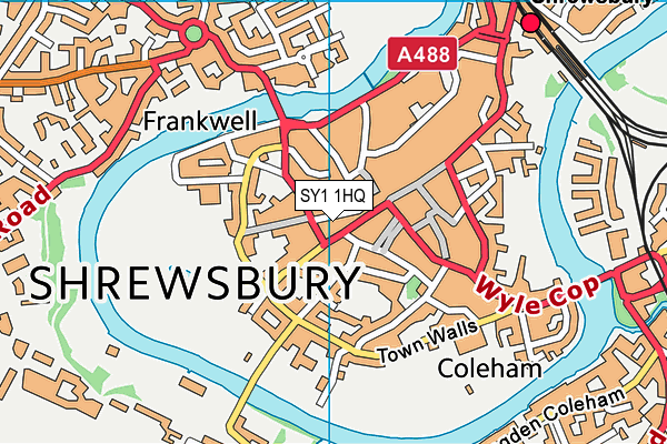 SY1 1HQ map - OS VectorMap District (Ordnance Survey) SY1 1HQ map - OS VectorMap District (Ordnance Survey)