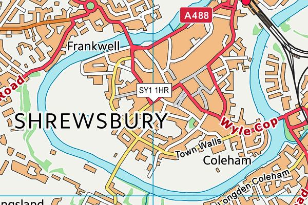 SY1 1HR map - OS VectorMap District (Ordnance Survey) SY1 1HR map - OS VectorMap District (Ordnance Survey)