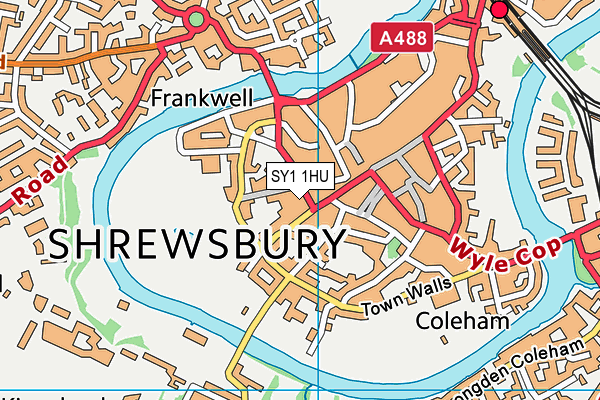 SY1 1HU map - OS VectorMap District (Ordnance Survey) SY1 1HU map - OS VectorMap District (Ordnance Survey)