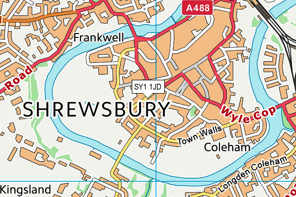 SY1 1JD map - OS VectorMap District (Ordnance Survey) SY1 1JD map - OS VectorMap District (Ordnance Survey)