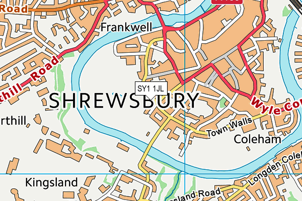 SY1 1JL map - OS VectorMap District (Ordnance Survey) SY1 1JL map - OS VectorMap District (Ordnance Survey)