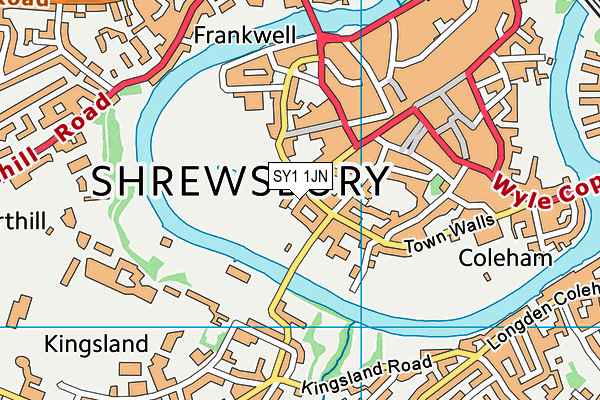 SY1 1JN map - OS VectorMap District (Ordnance Survey) SY1 1JN map - OS VectorMap District (Ordnance Survey)