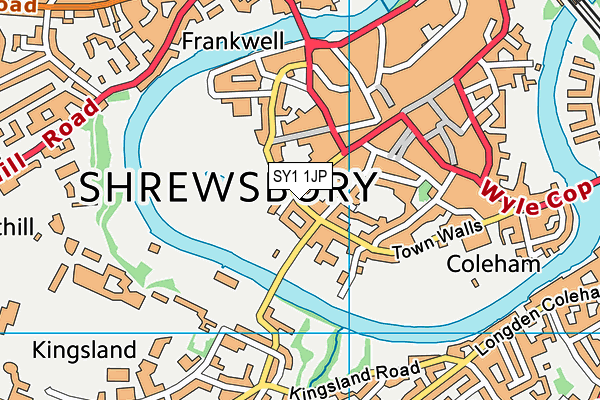 SY1 1JP map - OS VectorMap District (Ordnance Survey) SY1 1JP map - OS VectorMap District (Ordnance Survey)