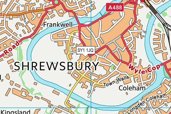 SY1 1JQ map - OS VectorMap District (Ordnance Survey)