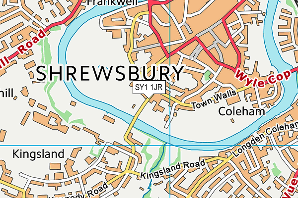 SY1 1JR map - OS VectorMap District (Ordnance Survey) SY1 1JR map - OS VectorMap District (Ordnance Survey)