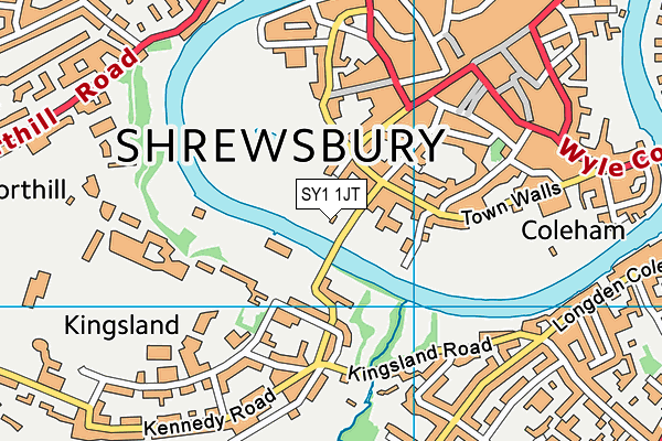 SY1 1JT map - OS VectorMap District (Ordnance Survey) SY1 1JT map - OS VectorMap District (Ordnance Survey)